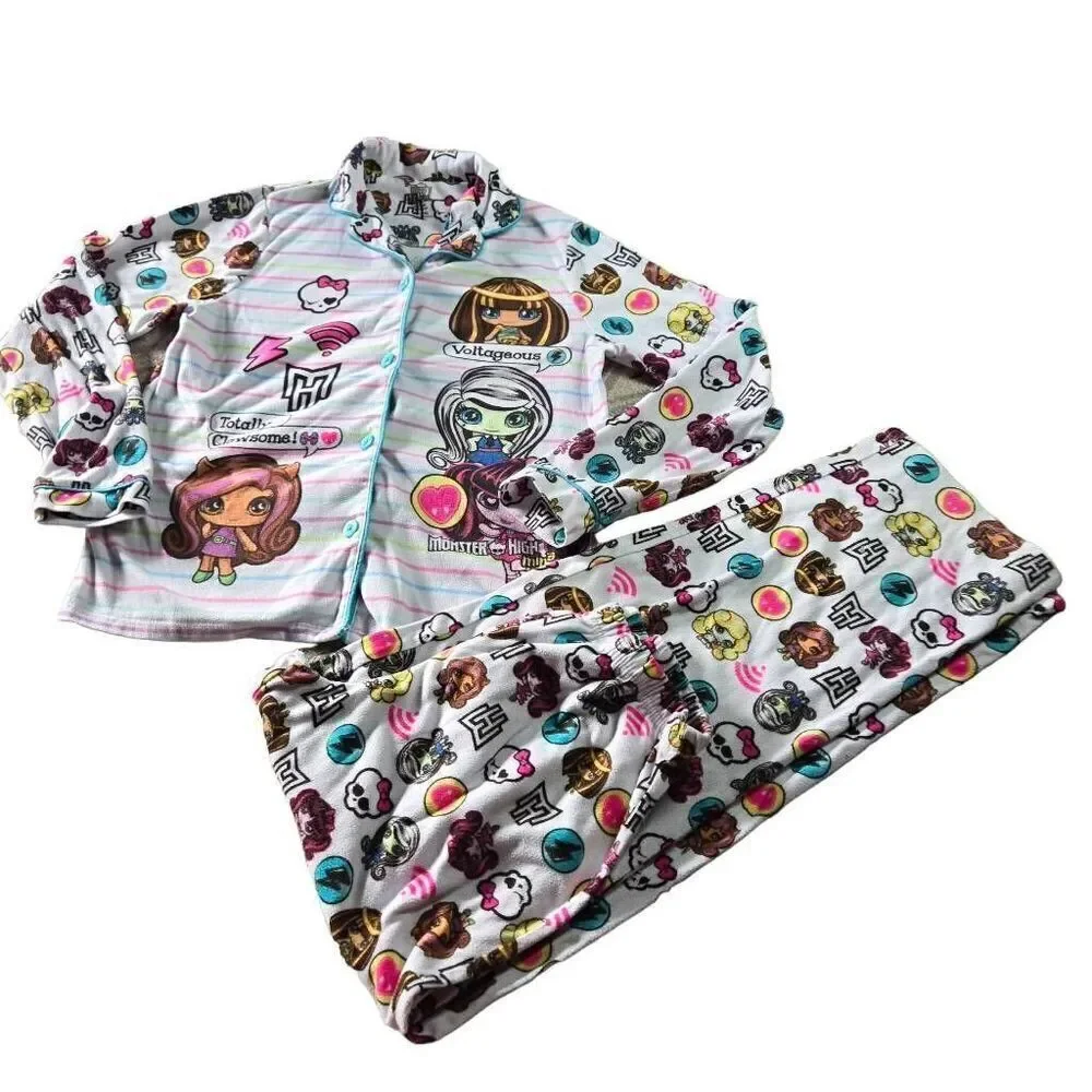 Monster High buttondown Pajamas girls XL14/16